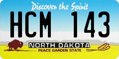 ND license plate HCM143