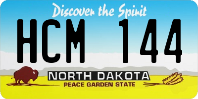 ND license plate HCM144