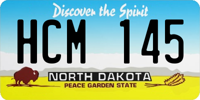 ND license plate HCM145