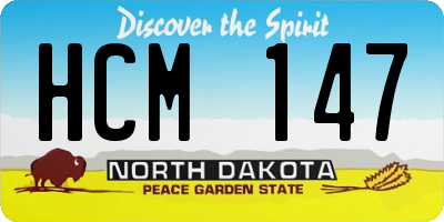 ND license plate HCM147