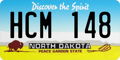 ND license plate HCM148