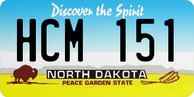 ND license plate HCM151