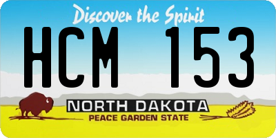 ND license plate HCM153