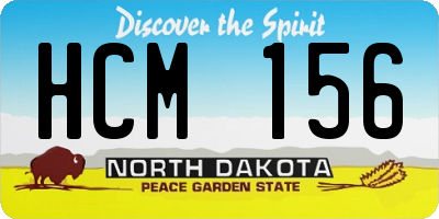 ND license plate HCM156