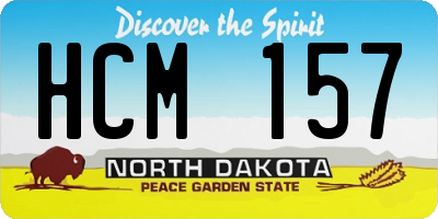 ND license plate HCM157