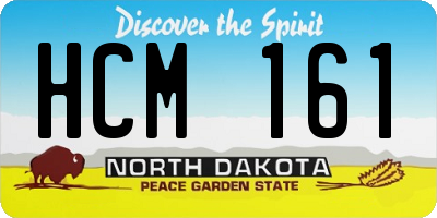 ND license plate HCM161