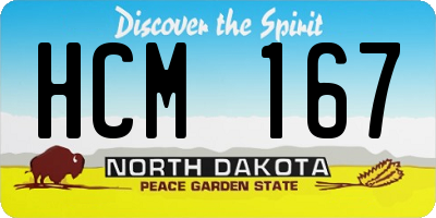 ND license plate HCM167