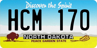 ND license plate HCM170