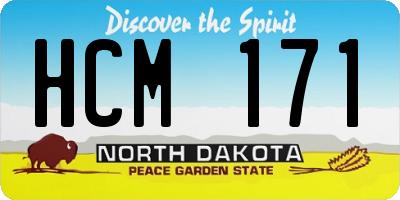 ND license plate HCM171