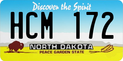 ND license plate HCM172