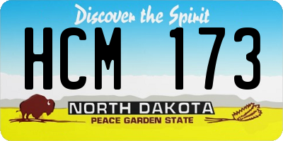 ND license plate HCM173