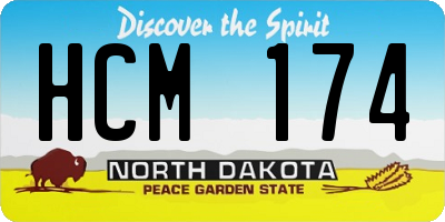 ND license plate HCM174