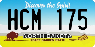 ND license plate HCM175