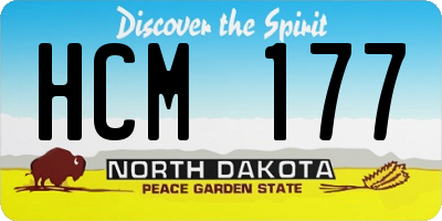 ND license plate HCM177