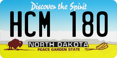 ND license plate HCM180