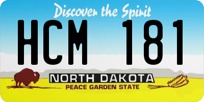 ND license plate HCM181