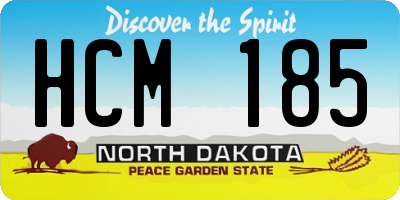 ND license plate HCM185