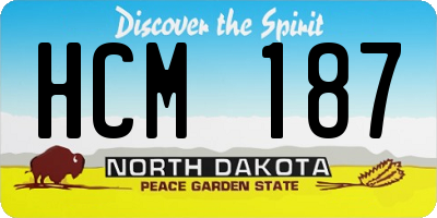 ND license plate HCM187