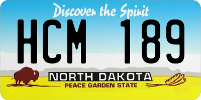 ND license plate HCM189