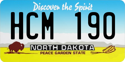 ND license plate HCM190