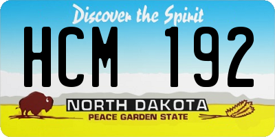 ND license plate HCM192