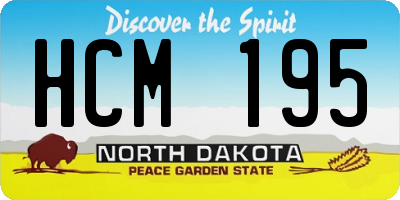 ND license plate HCM195