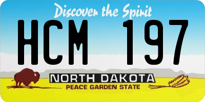 ND license plate HCM197