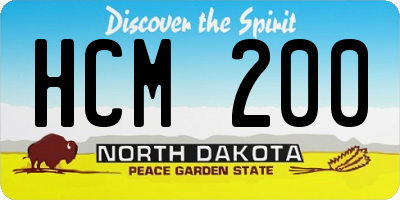 ND license plate HCM200