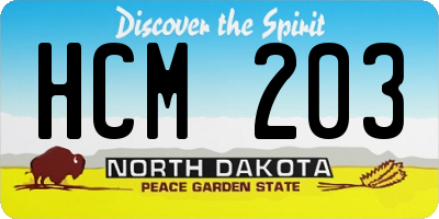 ND license plate HCM203