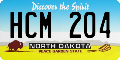 ND license plate HCM204