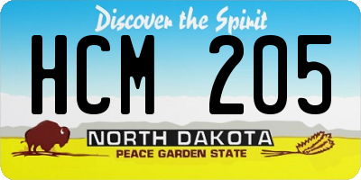 ND license plate HCM205