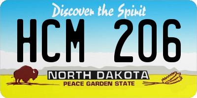 ND license plate HCM206