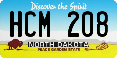 ND license plate HCM208