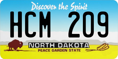 ND license plate HCM209