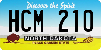 ND license plate HCM210