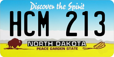 ND license plate HCM213