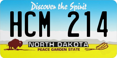 ND license plate HCM214