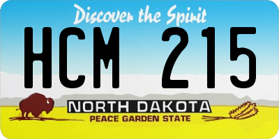 ND license plate HCM215