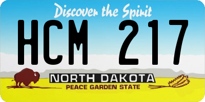 ND license plate HCM217