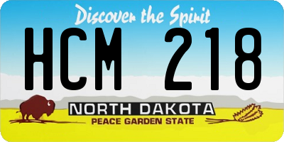 ND license plate HCM218