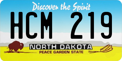 ND license plate HCM219