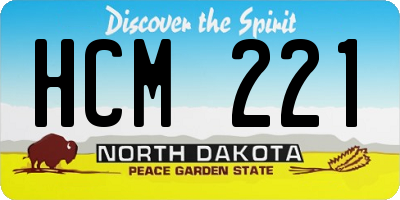 ND license plate HCM221