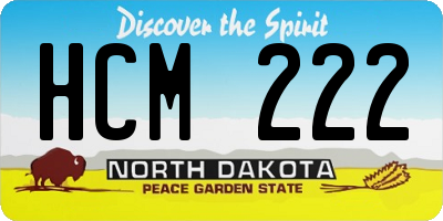 ND license plate HCM222