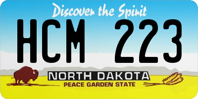 ND license plate HCM223