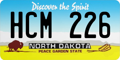 ND license plate HCM226