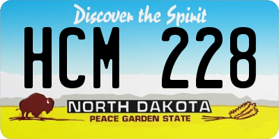 ND license plate HCM228