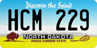 ND license plate HCM229