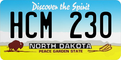 ND license plate HCM230