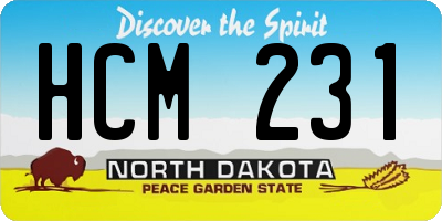 ND license plate HCM231