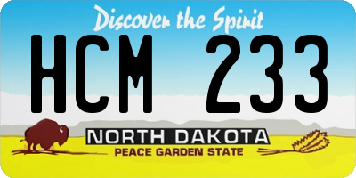 ND license plate HCM233